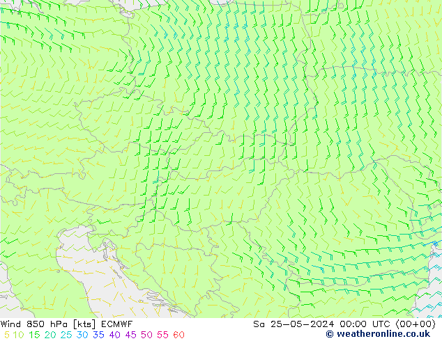  850 hPa ECMWF  25.05.2024 00 UTC