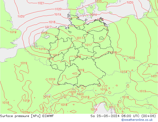 Yer basıncı ECMWF Cts 25.05.2024 06 UTC