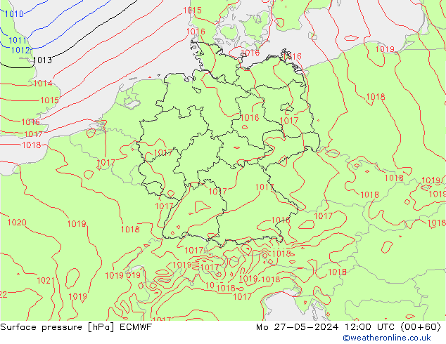 Yer basıncı ECMWF Pzt 27.05.2024 12 UTC