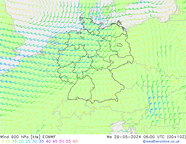  900 hPa ECMWF  29.05.2024 06 UTC