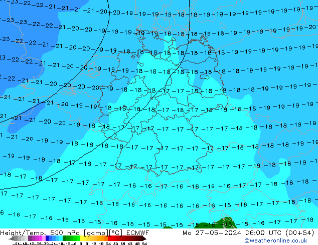 Z500/Rain (+SLP)/Z850 ECMWF  27.05.2024 06 UTC