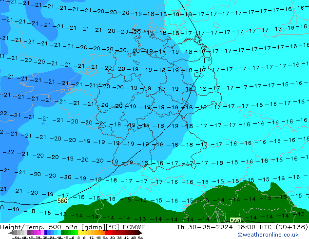 Z500/Regen(+SLP)/Z850 ECMWF do 30.05.2024 18 UTC