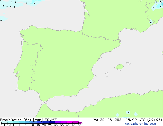 Nied. akkumuliert (6Std) ECMWF Mi 29.05.2024 00 UTC