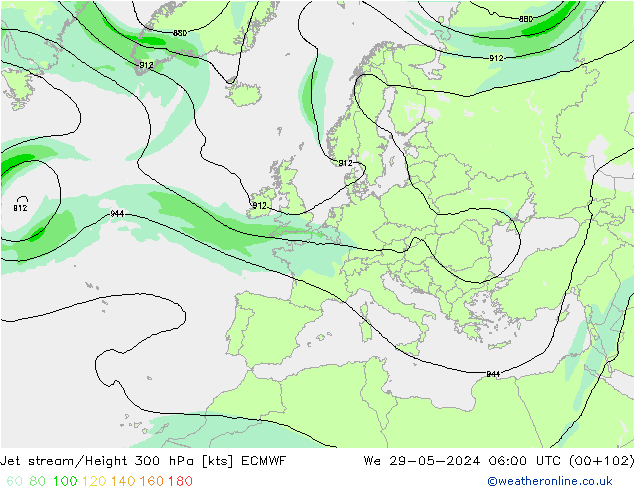 Polarjet ECMWF Mi 29.05.2024 06 UTC