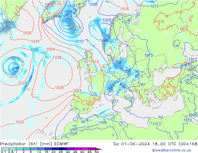 Z500/Rain (+SLP)/Z850 ECMWF sáb 01.06.2024 00 UTC