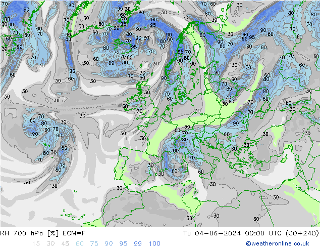 700 hPa Nispi Nem ECMWF Sa 04.06.2024 00 UTC