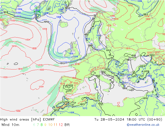 Sturmfelder ECMWF Di 28.05.2024 18 UTC