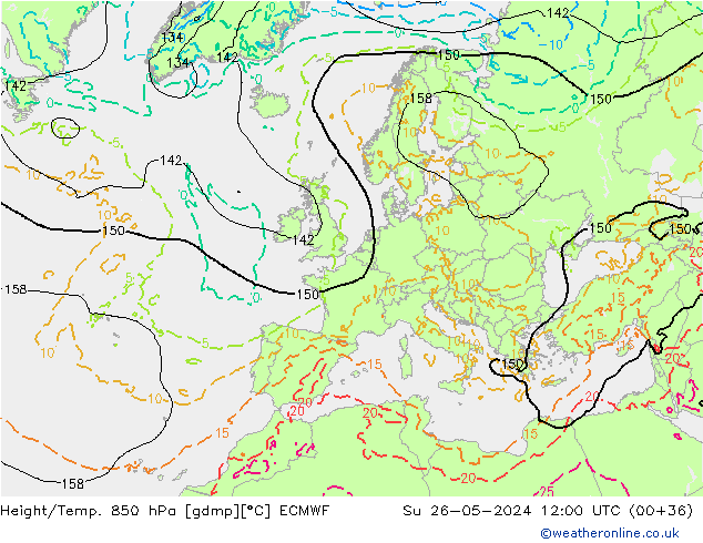 Z500/Regen(+SLP)/Z850 ECMWF zo 26.05.2024 12 UTC