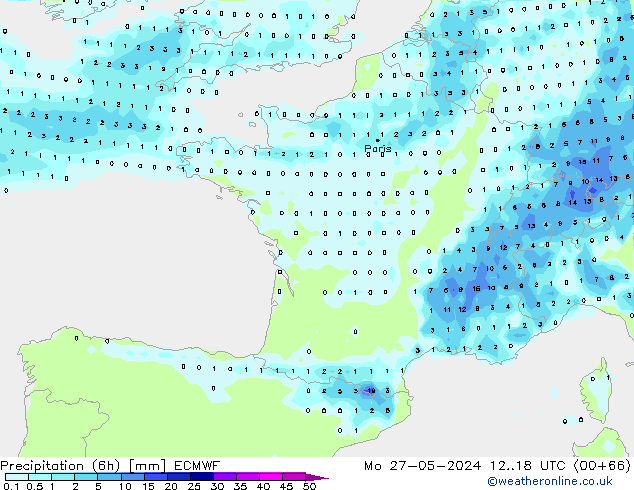 Z500/Rain (+SLP)/Z850 ECMWF lun 27.05.2024 18 UTC