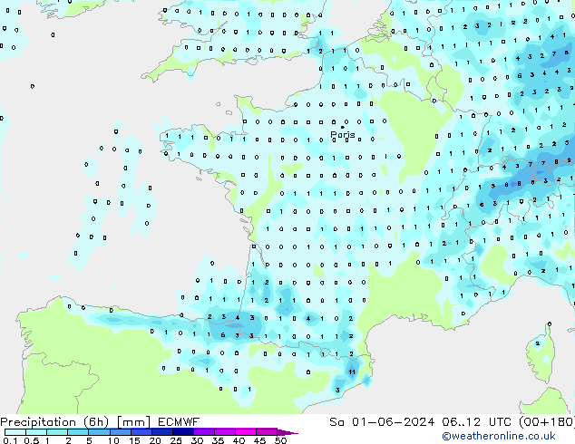 Z500/Rain (+SLP)/Z850 ECMWF Sa 01.06.2024 12 UTC