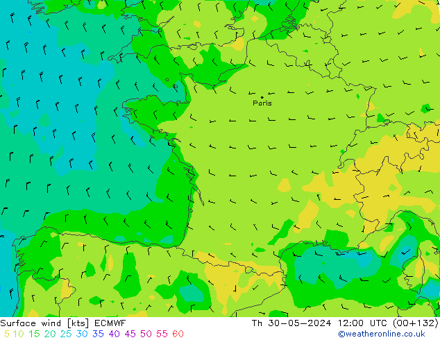  10 m ECMWF  30.05.2024 12 UTC