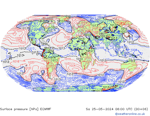 pression de l'air ECMWF sam 25.05.2024 06 UTC