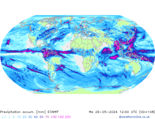 Toplam Yağış ECMWF Çar 29.05.2024 12 UTC