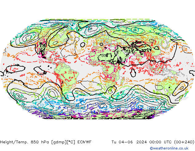 Height/Temp. 850 hPa ECMWF Ter 04.06.2024 00 UTC