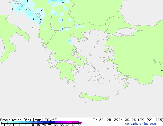 Z500/Rain (+SLP)/Z850 ECMWF czw. 30.05.2024 06 UTC