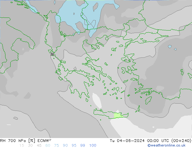 RH 700 hPa ECMWF  04.06.2024 00 UTC