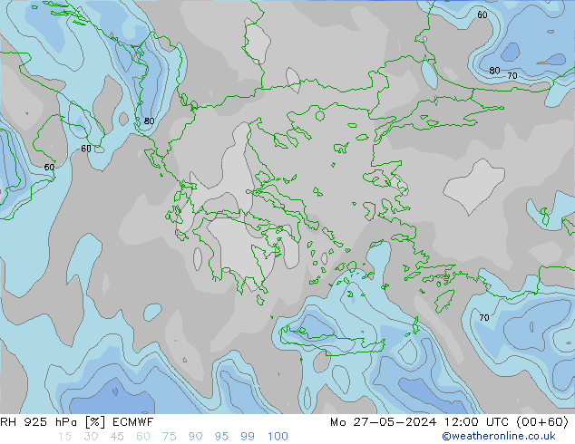 RH 925 hPa ECMWF Mo 27.05.2024 12 UTC