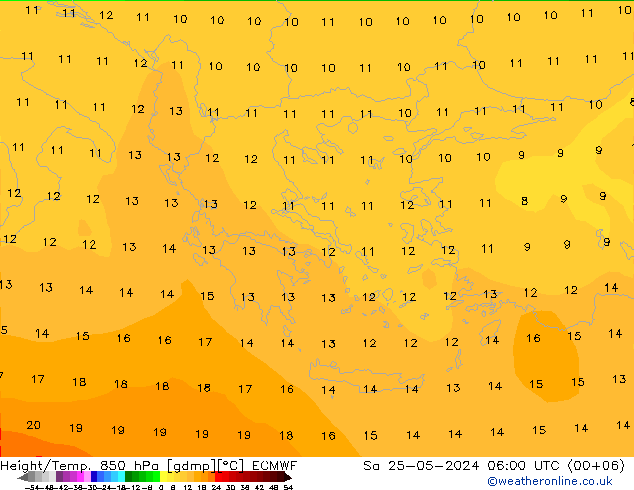 Z500/Rain (+SLP)/Z850 ECMWF Sa 25.05.2024 06 UTC