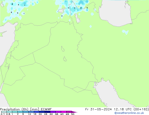 Precipitation (6h) ECMWF Fr 31.05.2024 18 UTC