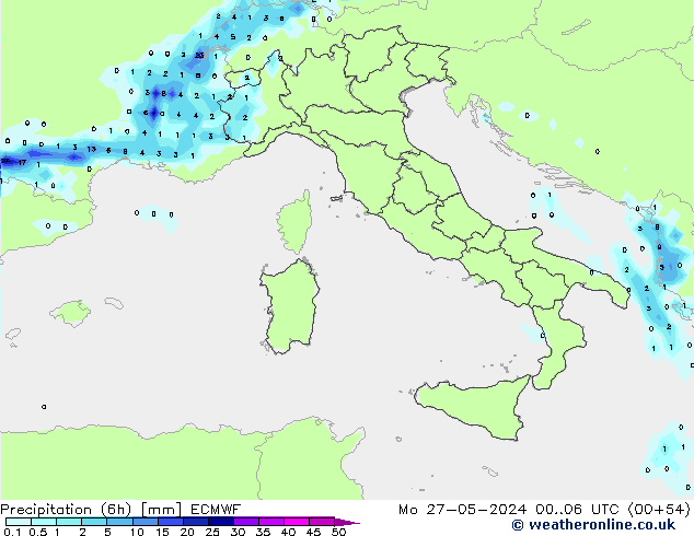 Z500/Rain (+SLP)/Z850 ECMWF Seg 27.05.2024 06 UTC