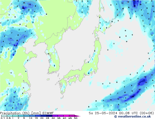 opad (6h) ECMWF so. 25.05.2024 06 UTC