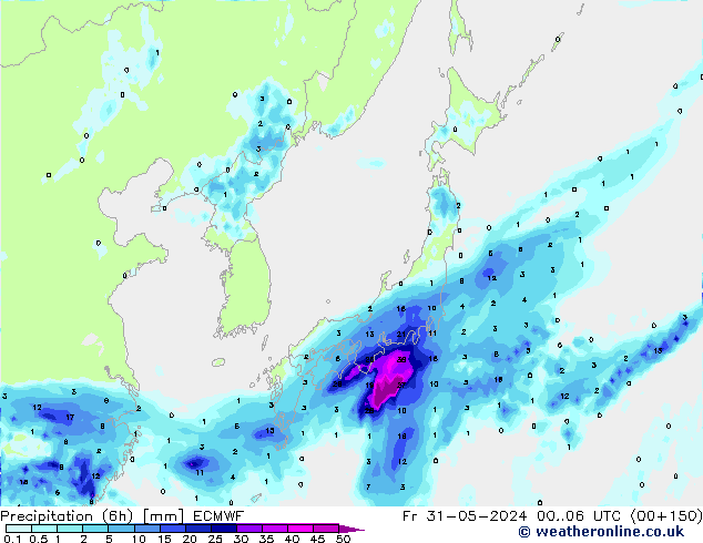 Z500/Rain (+SLP)/Z850 ECMWF Sex 31.05.2024 06 UTC