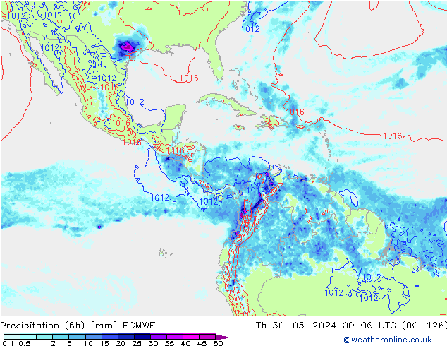 Yağış (6h) ECMWF Per 30.05.2024 06 UTC