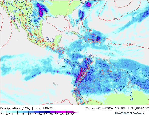 Yağış (12h) ECMWF Çar 29.05.2024 06 UTC