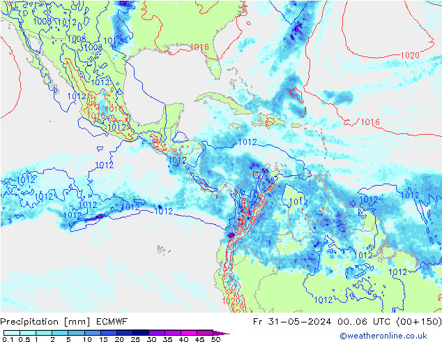 Precipitación ECMWF vie 31.05.2024 06 UTC