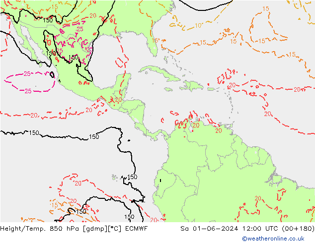 Z500/Rain (+SLP)/Z850 ECMWF So 01.06.2024 12 UTC