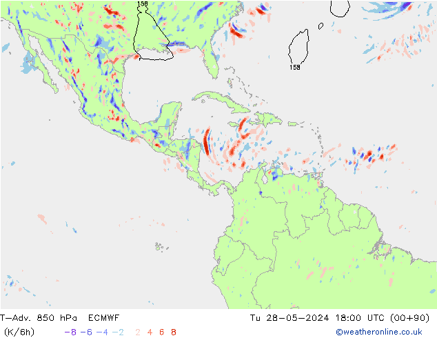 T-Adv. 850 hPa ECMWF  28.05.2024 18 UTC