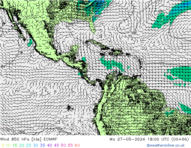 Wind 850 hPa ECMWF Mo 27.05.2024 18 UTC