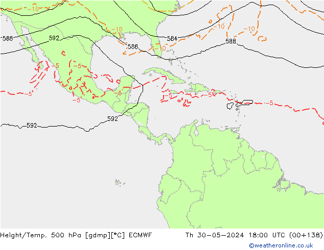 Z500/Rain (+SLP)/Z850 ECMWF ��� 30.05.2024 18 UTC