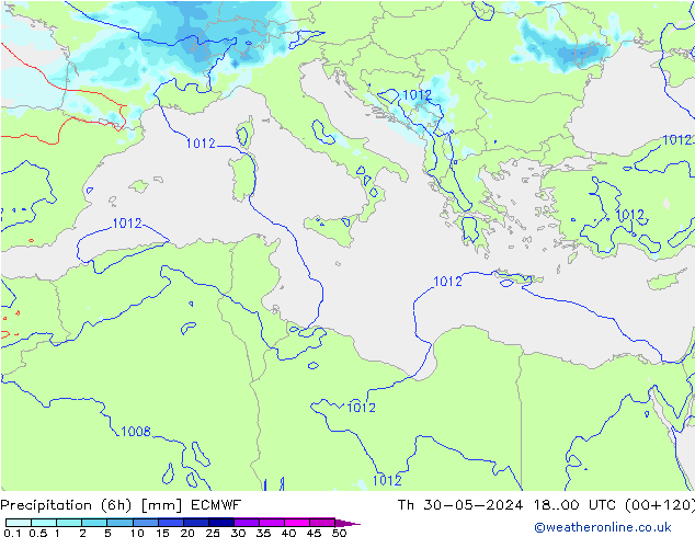 Z500/Yağmur (+YB)/Z850 ECMWF Per 30.05.2024 00 UTC