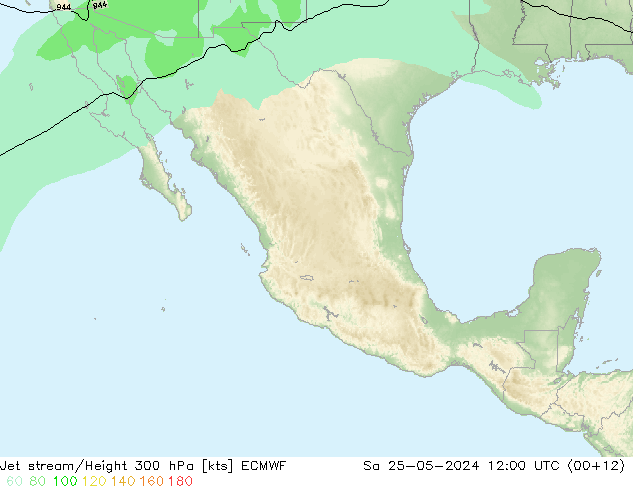 Corriente en chorro ECMWF sáb 25.05.2024 12 UTC