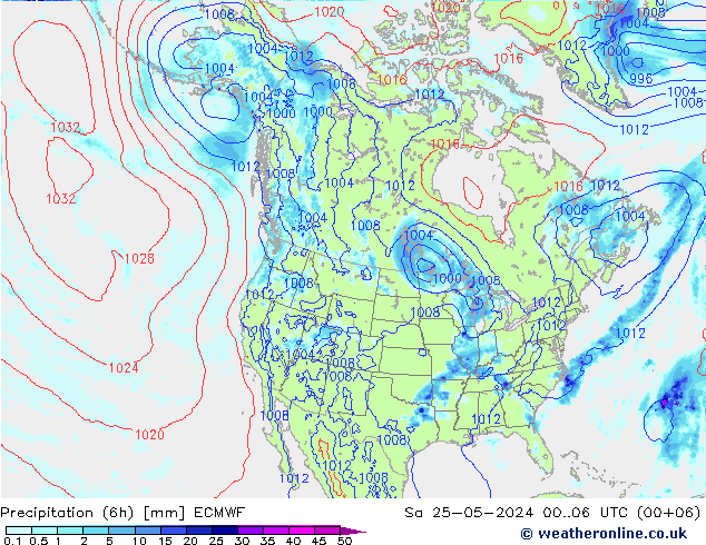 Z500/Rain (+SLP)/Z850 ECMWF sam 25.05.2024 06 UTC