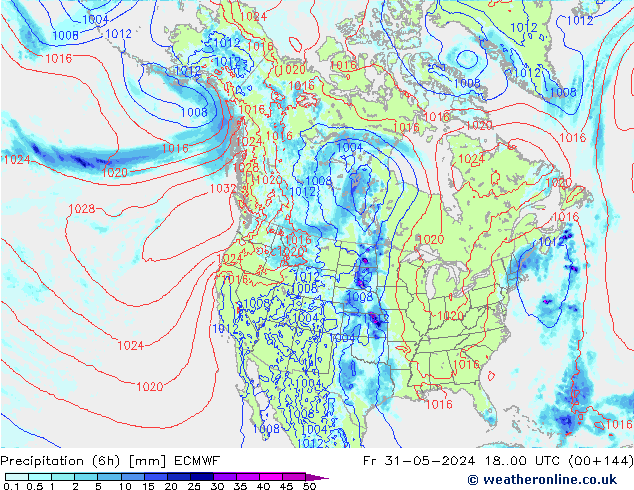 Z500/Rain (+SLP)/Z850 ECMWF Sex 31.05.2024 00 UTC