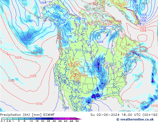 Z500/Rain (+SLP)/Z850 ECMWF  02.06.2024 00 UTC