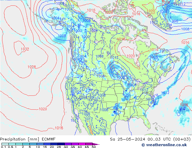 Niederschlag ECMWF Sa 25.05.2024 03 UTC