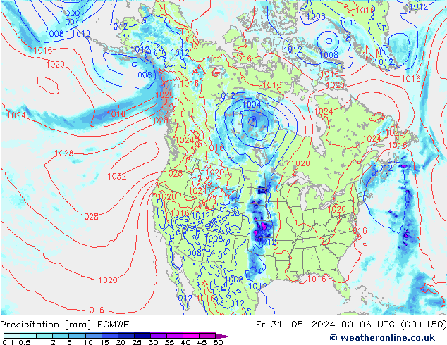 Precipitation ECMWF Fr 31.05.2024 06 UTC