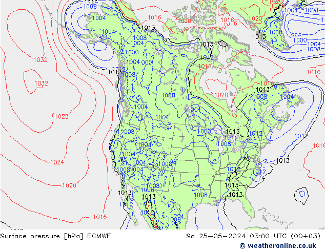 Yer basıncı ECMWF Cts 25.05.2024 03 UTC