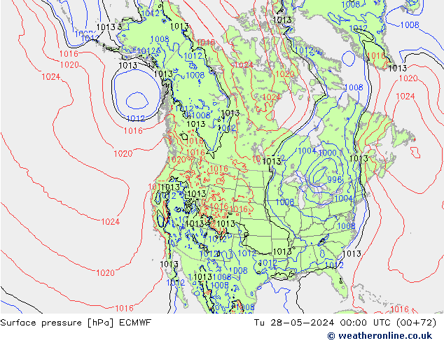 Surface pressure ECMWF Tu 28.05.2024 00 UTC