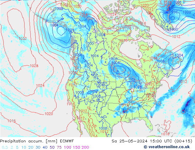 Precipitation accum. ECMWF  25.05.2024 15 UTC