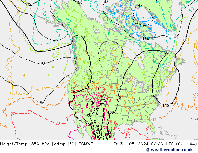 Z500/Rain (+SLP)/Z850 ECMWF Sex 31.05.2024 00 UTC