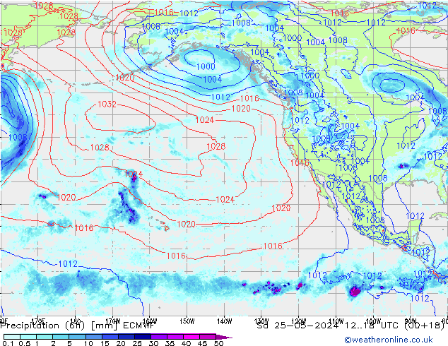 Z500/Rain (+SLP)/Z850 ECMWF Sa 25.05.2024 18 UTC