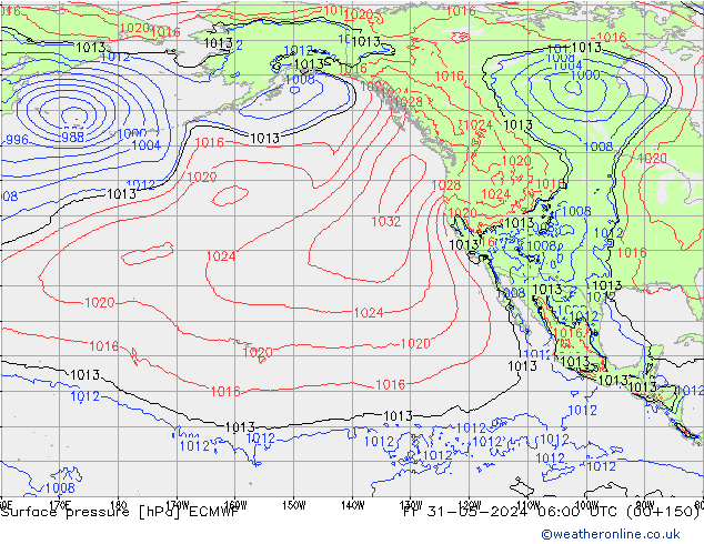 ciśnienie ECMWF pt. 31.05.2024 06 UTC