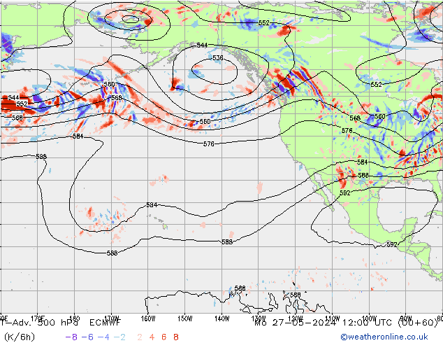 T-Adv. 500 hPa ECMWF  27.05.2024 12 UTC