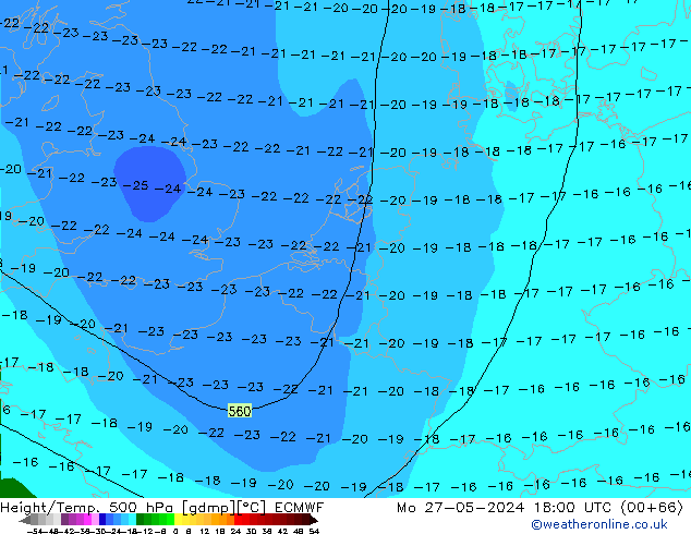 Z500/Rain (+SLP)/Z850 ECMWF  27.05.2024 18 UTC