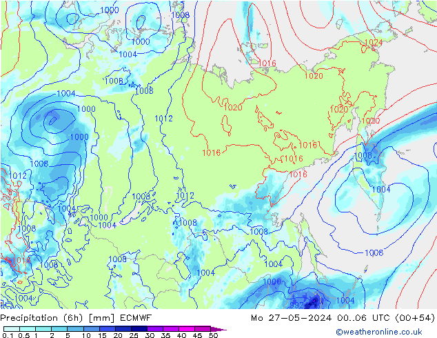 Z500/Regen(+SLP)/Z850 ECMWF ma 27.05.2024 06 UTC