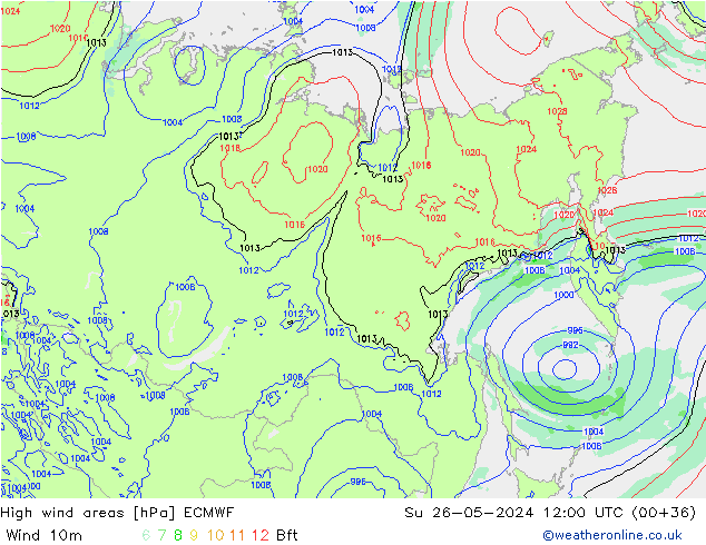 Sturmfelder ECMWF So 26.05.2024 12 UTC